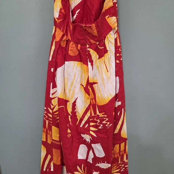 Vintage 70s Hukilau Fashions Elegant Red Halter Dress Art To Wear‎ Size XS Rare - Picture 14 of 16